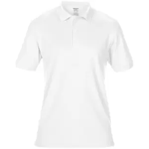 image of Gildan Mens DryBlend Adult Sport Double Pique Polo Shirt (M) (White)