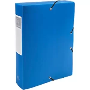 Image of Opak Elasticated Box File PP A4 60mm, Light Blue, Pack of 8