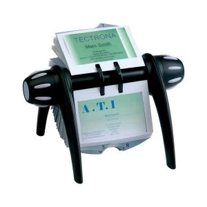 image of Durable VISIFIX Flip Rotary Index with 200 Business Pockets Black for 400 Cards