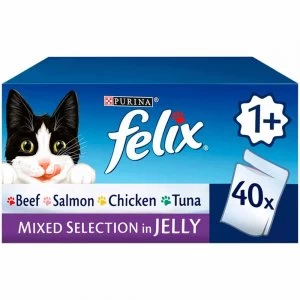 image of Felix Original Mixed in Jelly Cat Food 40 x 100g