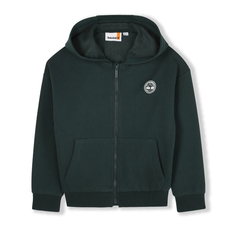 Image of Timberland Kids Timberland Fleece Zip Hoodie Zip Hoodies 10 Years Green 53343815195