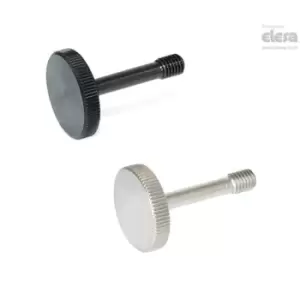 Image of ELESA Knurled retained grip knob-GN 653.2-M4-19-NI