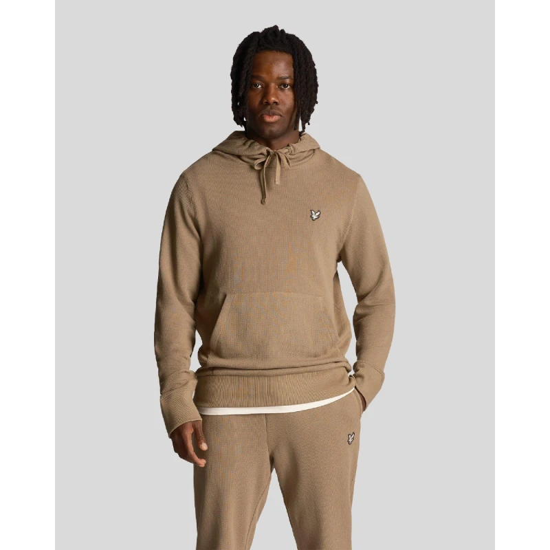 Image of Lyle and Scott Loopback Utility Hoodie Beige male XS