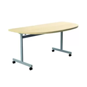 Image of Jemini D-End Tilt Table 1400x700x720mm Maple/Silver KF822448