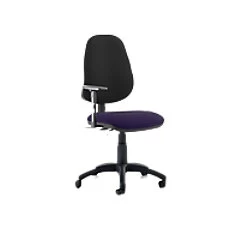 Image of Dynamic Tilt & Lock Task Operator Chair Height Adjustable Arms Eclipse Plus II Black Back, Tansy Purple Seat High Back