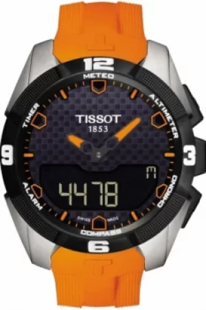 image of Mens Tissot T-Touch Expert Solar Titanium Alarm Chronograph Solar Powered Watch T0914204705101