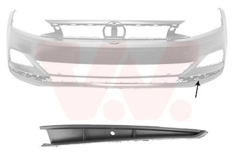 Image of VAN WEZEL Bumper grill VAN WEZEL 5751595