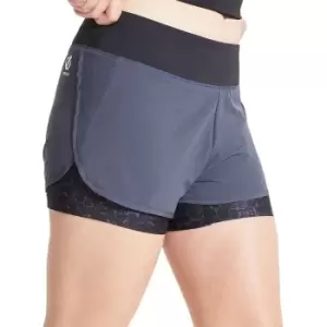 image of Dare 2b Womens Outrun Lined Lightweight Running Shorts 12 - Waist 28' (71cm)