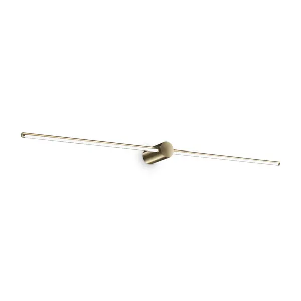 Image of Filo 2 Light Integrated LED Bathroom Over Mirror Light Brass 2000Lm 3000K IP44