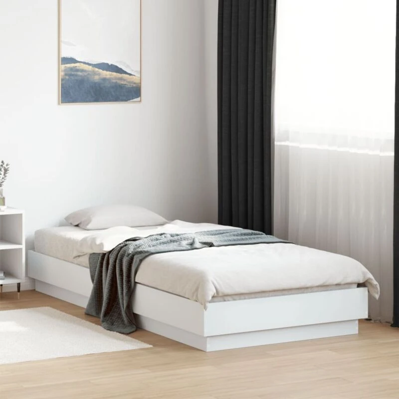 Image of VIDAXL Bed Frame without Mattress White 90x200cm Engineered Wood Vidaxl 8721012286559