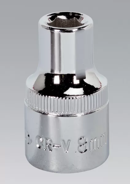 Image of Genuine SEALEY SP1208 WallDrive® Socket 8mm 1/2Sq Drive Fully Polished