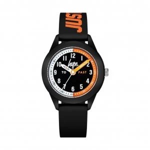 image of Hype Time Teacher Kids Black and Orange Silicone Strap Watch