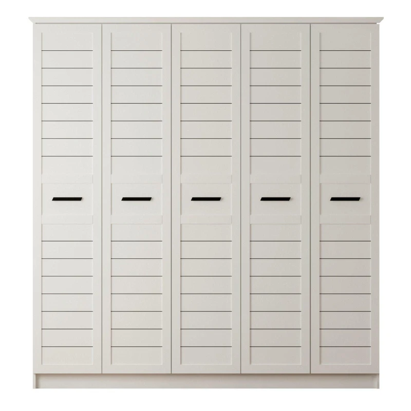 Image of Evuhome Venice Xl 5 Door Wardrobe, White