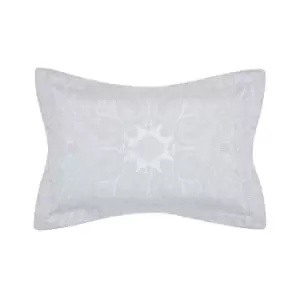 image of Zoffany Elswick Paisley Oxford Pillowcase, Quartz Grey