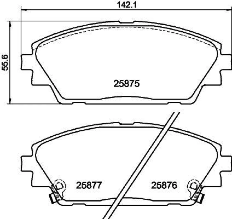 Image of HELLA Brake pad set HELLA 8DB 355 021-421