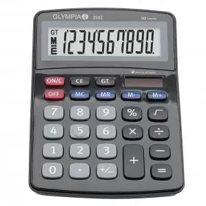 image of Olympia 2502 10 Digit Desk Calculator Black 40182 17494LM