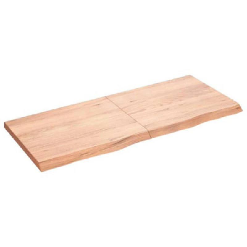 Image of Vidaxl Wall Shelf Light Brown 120X50X4cm Treated Solid Wood Oak, Brown 363696