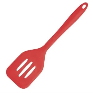 image of Colourworks Silicone Slotted Spatula - Red