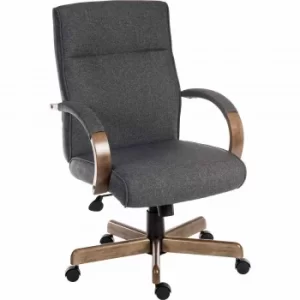 Image of Teknik Grayson Executive Fabric Chair, Grey