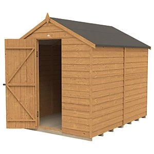 Image of Forest Garden 8 x 6ft Apex Overlap Dip Treated Windowless Shed with Assembly