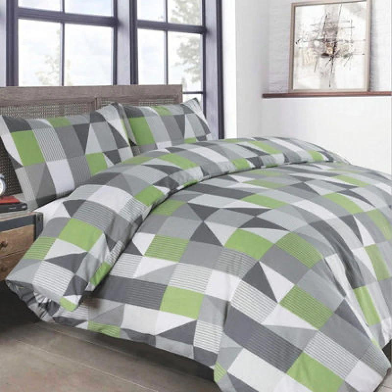 Image of Velosso Sage Jazz Duvet Cover And Pillowcase Set King