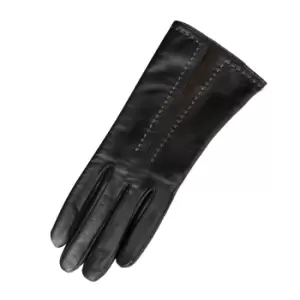 Image of Eastern Counties Leather Womens/Ladies Sadie Contrast Panel Gloves (L) (Black/Brown)