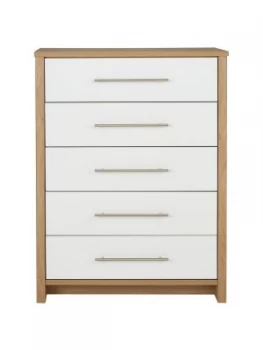 image of Consort Walden Ready Assembled 5 Drawer Chest