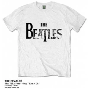 Image of The Beatles Drop T Live In DC Mens White Tshirt: Large