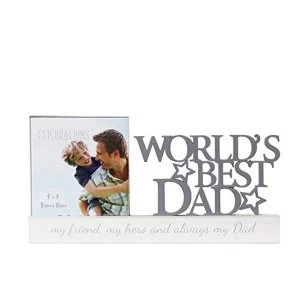 Image of 4" x 4" - Celebrations Photo Frame - World's Best Dad