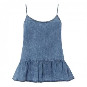 Noisy May Chiffa Top - Medium Blue