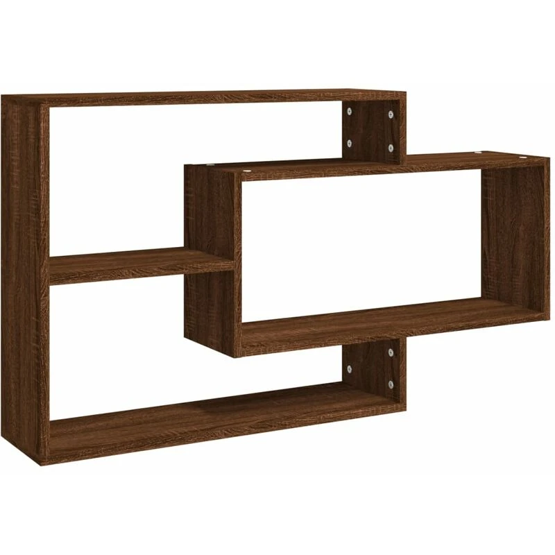 Image of Vidaxl Wall Shelf Brown Oak 104X20X58.5cm Engineered Wood, Brown 815290