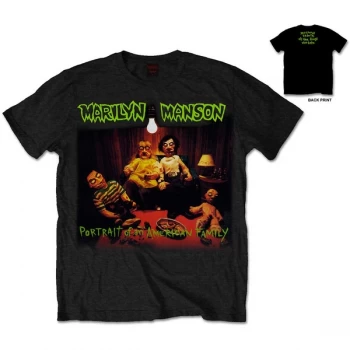 Image of Marilyn Manson - American Family Unisex Large T-Shirt - Black
