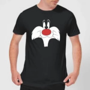 Image of Looney Tunes Sylvester Big Face Mens T-Shirt - Black - M