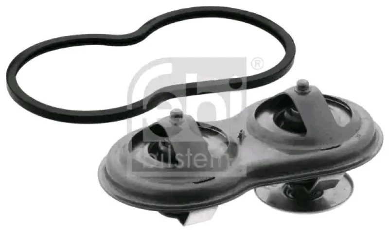 Image of FEBI BILSTEIN 49681 Engine thermostat Opening Temperature: 83°C, 67mm, with gasket/seal Thermostat,coolant (316)