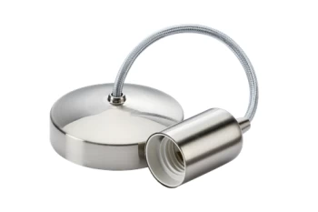 Image of KnightsBridge 6" E27 Contemporary Pendant Set - Brushed Chrome