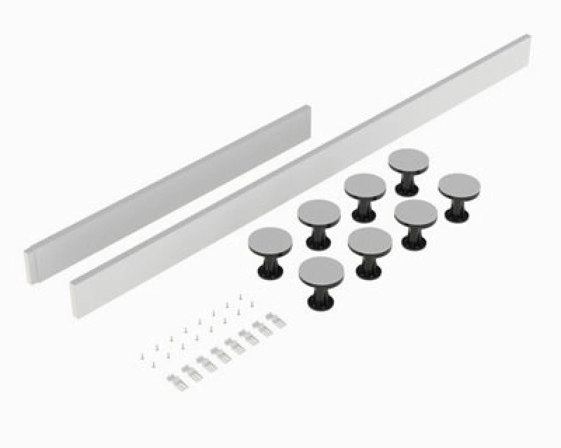 Image of Balterley Shower Tray Leg Set for 1100mm 1200mm Rectangular Resin Trays White White unisex