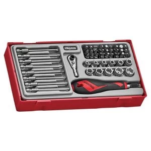 image of Teng TTMDQ49 Bit & Quick Chuck Handle Set, 49 Piece