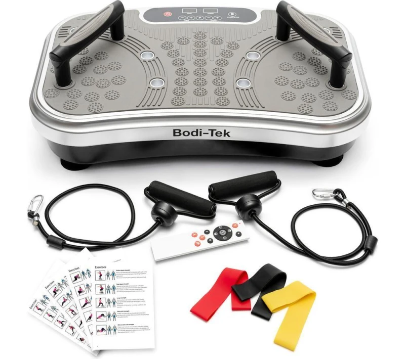 Image of BODI-TEK BT-VIBE Vibration Plate Exerciser Pro - Black & Silver/Grey,Black 5019487089137