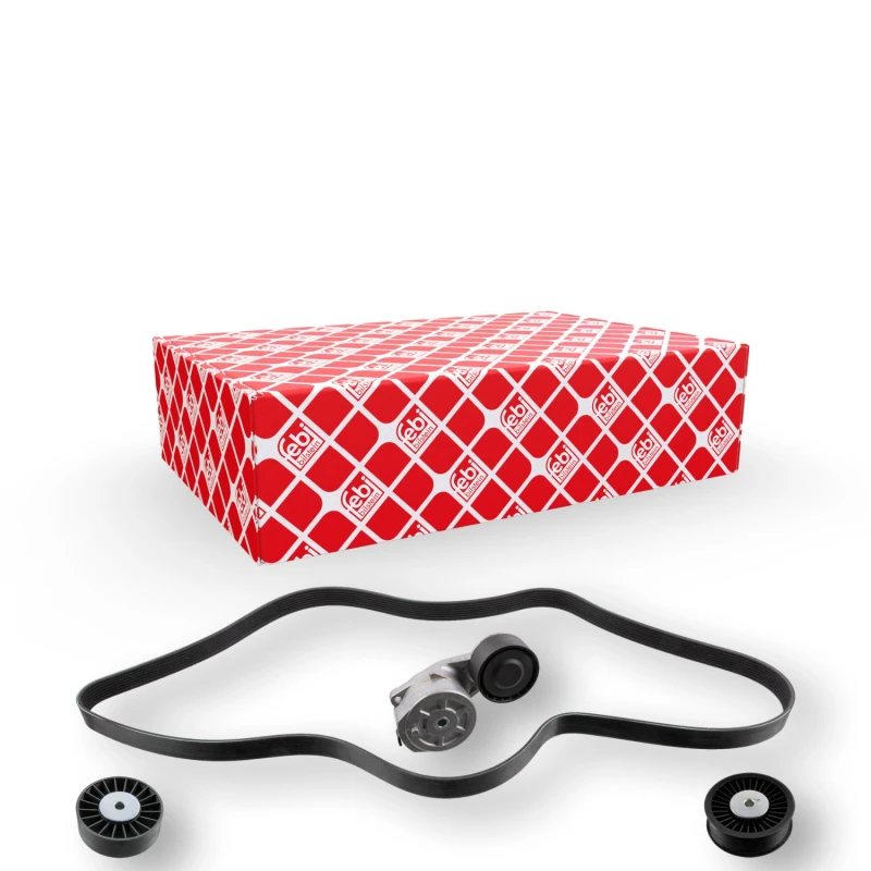 Image of FEBI BILSTEIN 31624 V-ribbed belt set with belt tensioner for V-ribbed belt V-Ribbed Belt Set (542)