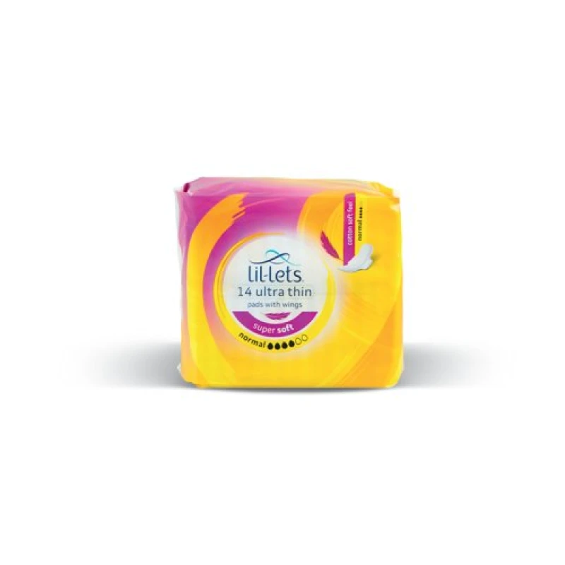 Image of Lil-Lets Lil-Lets Supersoft Sanitary Pads Ultra with Wings Normal x14 (Pack of 24) 94LSPNO-CH 94LSPNO-CH