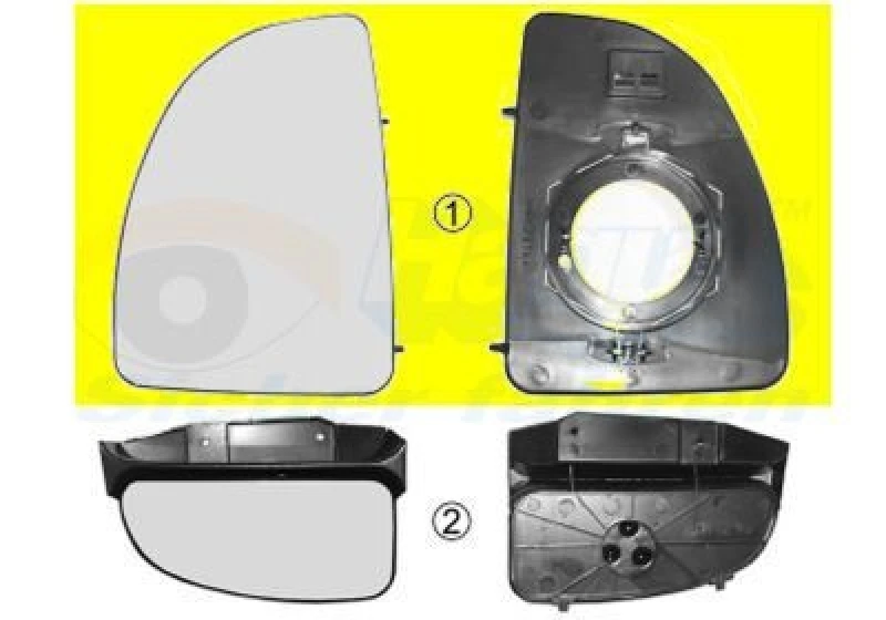 Image of VAN WEZEL Wing mirror glass VAN WEZEL 1747831