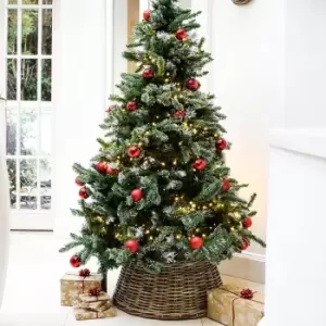 image of Ivyline Wicker Tree Skirt Round in Natural