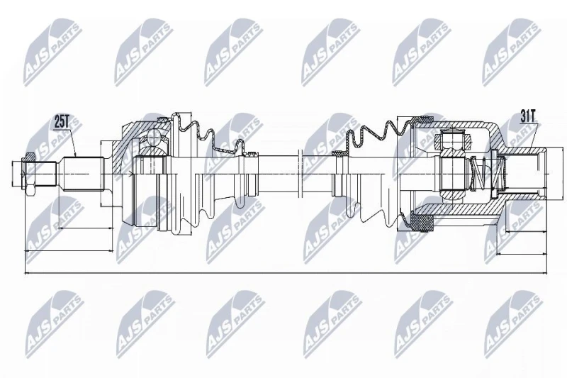 Image of NTY Drive shaft NTY NPW-RE-054