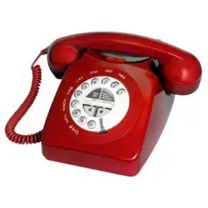 image of Binatone Retro 1971 Corded Telephone - Red