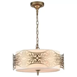 image of Burgeon Cylindrical Ceiling Pendant Lamp Bronze, 4 Light, E14