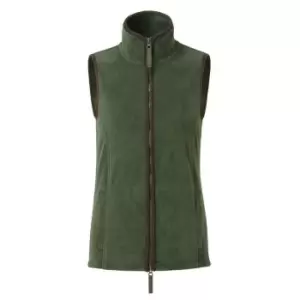 Image of Premier Womens/Ladies Artisan Fleece Gilet (M) (Moss Green/Brown)