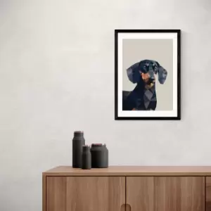 Image of East End Prints Daschund Print Black
