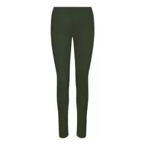 image of AWDis Just Cool Womens Girlie Workout Leggings (L) (Combat Green)