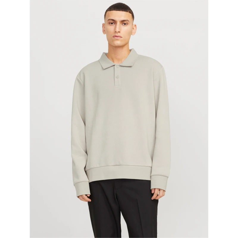 Image of Jack and Jones Bradley Sweat Polo Mens Moonbeam male XL