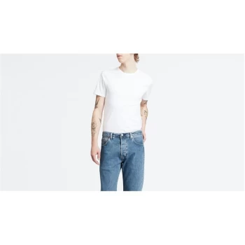 image of Levis Levis Slim 2 Pack Crew Neck T Shirt - White/Grey